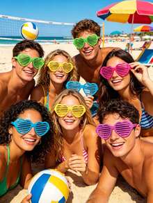 16 Pairs Neon Retro Fashion Glasses, Vintage Party Decorations, Photography Props, No Power Required, Vibrant Colors, Suitable For Theme Events And Costume Accessories, Party Supplies, Costume Glasses, Fun Glasses Design, Cute Design, Lightweight Frame, Decorative Glasses, Event Planning - A - View 3