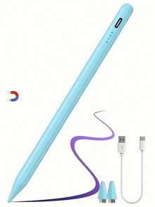 Universal Tablet Stylus, Touch Proof, Magnetic, For Writing, Drawing, Etc. On Tablets, For IPad 7/8/9 Generation (10.2-Inch) Air1/2/3/4/5/6/7, Compatible With IPad 10th Generation And 11th Generation, Can Be Used With Pro11 And Other Models, Comes With Two Spare Tips Battery Capacity 90mAh - Multicolor - View 12