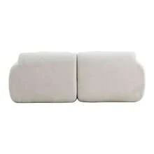 Modular Compression Sofa In Chenille Fabric, Filled With 30D High-Resilience Foam. Easy To Move And Featuring A Non-Slip Base, It Is Ideal For Living Rooms And Other Spaces. Ivory Color. - 象牙白 - 查看 2