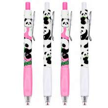 4/8pcs Boxed Carton Panda High-End Metal Barrel Gel Pens, Smooth Writing, Metal Pen Holder, 0.5mm Black Click Pens, Press Pens,Press Out The Refill,Back To School Supplies - Multicolor - View 5