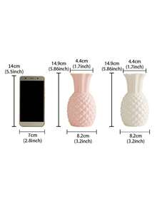 1pc Pineapple Shaped Ceramic Vase, Exquisite Craftsmanship, Suitable For Fresh Flower Arrangement. Elegant Decor, Perfect For Garden Table, Dining Room, Study And Office Decoration, Ideal For Holidays And Various Parties. - Vase - View 12