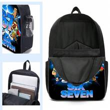 3 PIEZAS Mochila escolar de 16.5 pulgadas con bolso de mano y estuche para lápices para primaria, escuela primaria y secundaria - 67 y tiburones - Ver 5