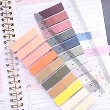 200 Sheets European Vintage Fluorescent PET Transparent Self-Adhesive Sticky Notes, With Mordani Color-Coded Self-Adhesive Labels, Rectangular, 20 Mixed Colors, With Index Tabs, Suitable For Organizing And Recording - one-size - View 5