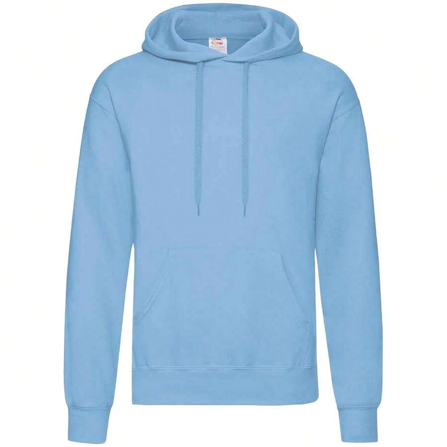 Fruit Of The Loom Unisex Adults Classic Hooded Sweatshirt - Sky Blue - View 1