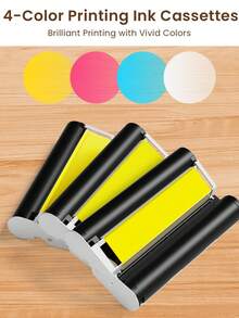 Compatible con el juego de tinta y papel de color Selphy CP1500 CP1300 CP1200 CP910 CP900 impresora de papel fotográfico KP108in KP-36in 4*6 pulgadas 100mm*148mm (1 estuche de tinta y 38 hojas de papel fotográfico) - Ver 7
