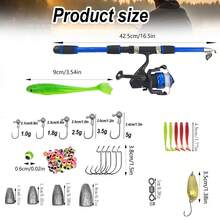 Lure Fishing Rod Complete Set With Reel, Fishing Line, Lures And Accessories, Fishing Lure Set 54pcs, Suitable For All Water Layers, Can Be Used In Freshwater And Saltwater, Fishing Gift For Men - Set Fourteen - View 4