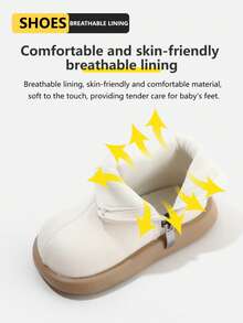 Children's Simple Casual Boots/Leather Boots/Ankle Boots - New Autumn/Winter Boots Suitable For Both Boys And Girls, Warm And Non-Slip, Side Zipper, White Exquisite Soft Leather Upper, Lightweight Sole, Fashionable Everyday And School Toddler Boots - Beige - View 3