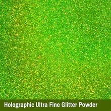 90ml/1.76OZ Glitter Holográfico Ultrafino, Pó de Glitter de Resina 1/128" Lantejoulas para Artesanato, Slime, Pintura de Unhas, Decoração de Festival, Copo Térmico, Joias, Scrapbook, Pintura, Cartões de Casamento 1 Frasco, 2 Frascos, 4 Frascos. Cada Frasco Contém 90ml/50g - Verde - Visão 2