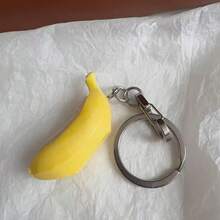 1pc "Stop Being Anxious And Try Lying Flat!" Creative Handmade Banana Boat Healing Pendant Keychain Student Backpack Charm - Yellow - View 3