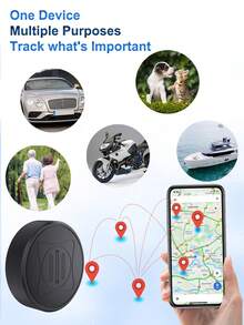 Mini Car GPS Locator Portable Car GPS Tracker Anti-Loss Real-Time GPS Tracking Device Magnetic Hidden Global Coverage Location Tracker Suitable For Cars, Pets, Children, Bags, Wallets (SIM Card Not Included) - Black - View 6
