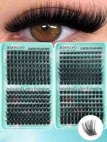 384pcs Single Eyelash, DIY Eyelash Extension, Lightweight Soft Cluster False Eyelashes (Suitable For Daily Wear), Natural Looking Slim False Eyelashes - View 2