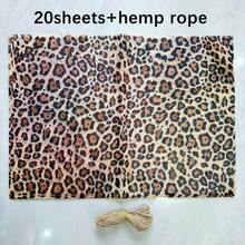 20 Sheets Leopard Print Gift Wrapping Paper + 10 Meters Jute Rope Gift Wrapping Set, Gift Wrapping Paper, Leopard Design, Birthday Gift Wrapping Paper, Party Gift Wrapping, Essential For DIY Craft Enthusiasts - A - View 12