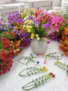 Bó hoa baby's breath nhân tạo 24/48 bông không cuống, hoàn hảo cho trang trí tiệc cưới, trang trí mô hình nhà thu nhỏ, chất lượng cao, hoa baby's breath bằng nhựa sống động như thật, tự làm trang trí nhà cho đám cưới/lễ đính hôn/Ngày Valentine và mùa hè, phù hợp cho mọi mùa | Bó hoa phong phú | Bền lâu, trang trí tiệc cưới (Giáng sinh, Ngày của Mẹ, Ngày Valentine) - Hoa baby's breath mini - Xem 9