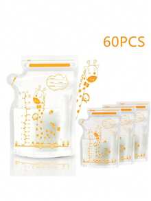 30pcs/60pcs/100pcs Baby Breast Milk Storage Bags Snack Bags Candy Bags, Leak-Proof Zipper Seal, Dual Scale, Cartoon Design - Multicolor - View 17