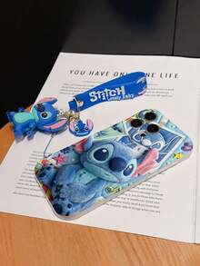 Disney Lilo And Stitch Phone Case : 3D Fluffy Pattern Border Protector Phone Soft Phone Case With A Free Cute Stitch Bracelet Chain Lanyard, Stitch, Lilo, Angel, For Apple 17 Promax 17 Pro 16 15 14 13 12 11 Pro Max XS Max X XR Soft Cover Summer Phone Case - 白色 - 查看 6