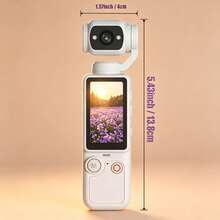 2026 New Portable Handheld Action Video Camera Camcorder With 180 Degree Rotating Lens 1.9 Inch HD Screen AF Focus Night Video HD Small For Vlogging Travel Hiking Camping Outdoor Sports Home Budget Stylish Black White Orange - View 3