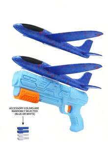 1pc Foam Airplane Launcher, Outdoor Interactive Catapult Glider - Multicolor - View 13