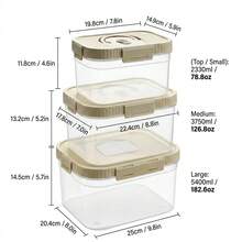 Multi-Functional Transparent Plastic Compartment Food Storage Box, Refrigerator Multi Grids Sealed Fresh-Keeping Box With Cover, Large Capacity Reusable Vegetables FruitsIngredient Container, Microwave Heatable, Kitchen Food Storage And Organization - Multicolor - View 13