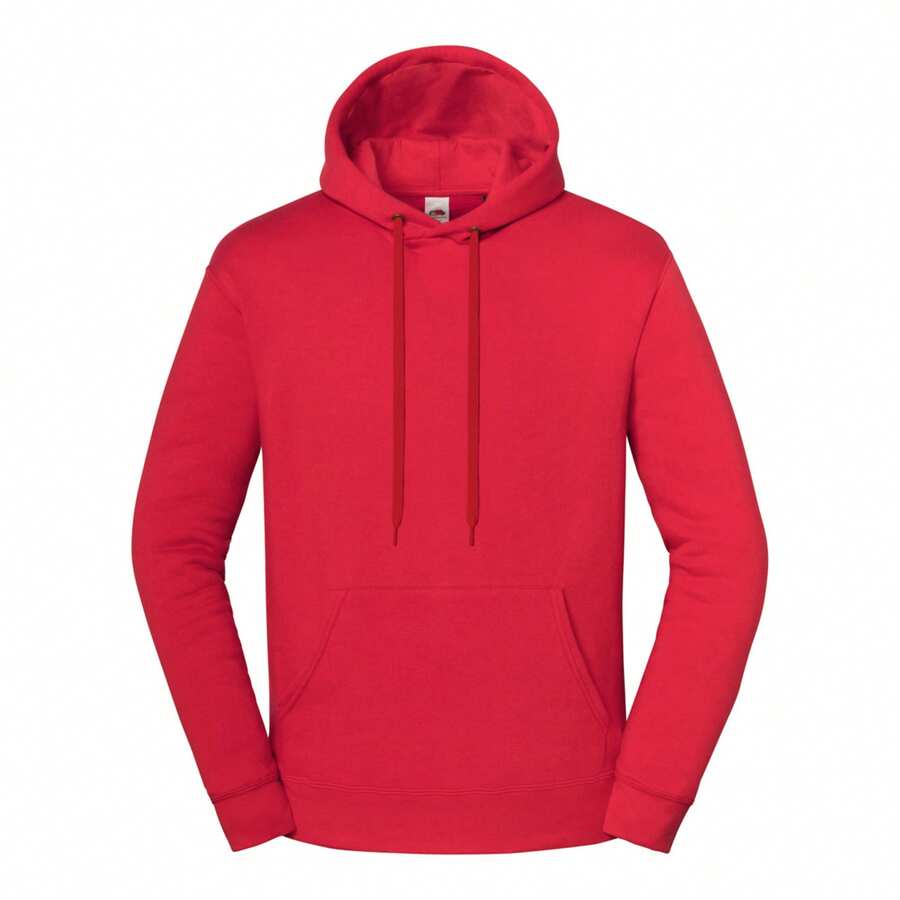 Fruit Of The Loom Mens Iconic Premium Hoodie - Red - View 1