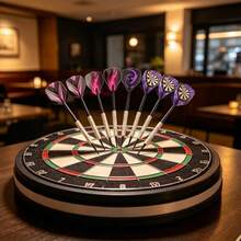 12pcs Dart Set, Professional Dart Practice Use, Suitable For Dart Enthusiasts Family Gathering Party Use. - Purple - View 5