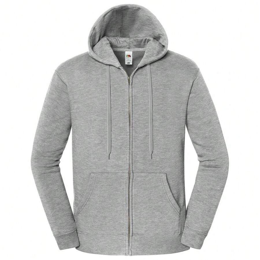 Fruit Of The Loom Unisex Adult Iconic Premium Full Zip Hoodie - Athletic Heather - View 1
