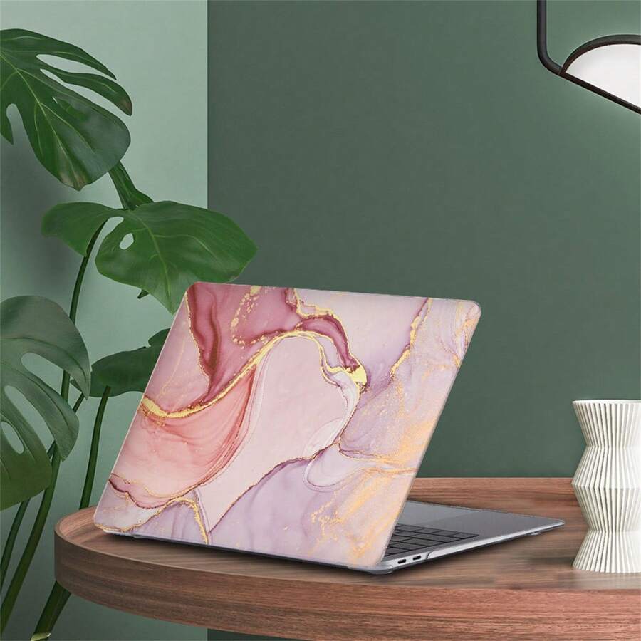 Abstract Painting Pattern Front & Translucent Dorsal Case Compatible With MacBook Air Pro Cases Laptop Case Hard Shell - View 1