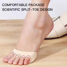 2 Pairs/4 Pairs Invisible Comfortable Socks, With Breathable Forefoot Pads, Non-Slip Metatarsal Support, Toe Separator Pads For Women's High Heels And Shoes - A - View 5