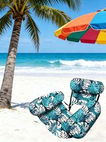 1pc/2pcs Adult Thickened Inflatable Pool Float Mat, Tropical Leaf Pattern Adult Inflatable Pool Lounge Chair, Suitable For Summer Parties, Beach, Lake And Other Water Activities, Enjoy Beach Leisure Time | Vibrant Colors | Comfortable Mesh Fabric, Adult Beach Chair - Multiple Styles - View 11