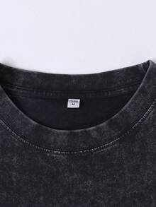 Herren sommer outfit streetwear pullover  Band-T-Shirt Vintage gewaschener Baumwoll-Tanktop, Hand-Auge Motiv Desire Schriftzug Grunge Retro ärmellose Sommerweste - Schwarz - Übersicht 2