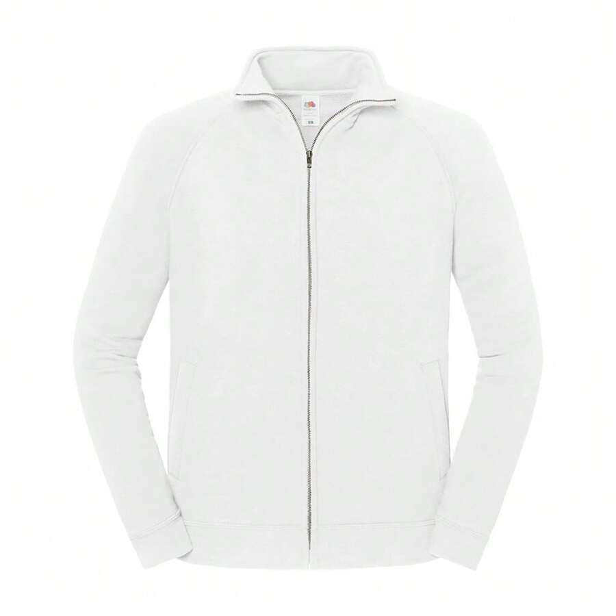 Fruit Of The Loom Unisex Adult Iconic Premium Sweat Jacket - White - View 1