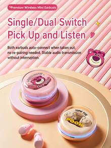 OTN Y091 Auriculares Bluetooth para Dormir con Licencia Oficial de Disney, Diseño Intraural Amigable con la Piel, Ajuste , Compatible con Android, iOS y Otros Sistemas Principales - Ver 4