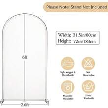 Backdrop Spandex Wedding Birthday Party Bridal Shower Balloon Stand Shower Banquet Photo Covers Stretchy Backdrop Background - 1 YEAR - 查看 4