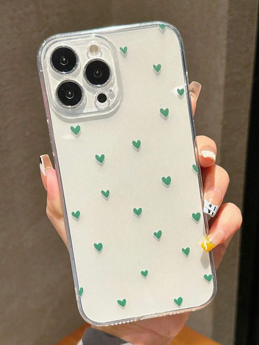 A Stylish Phone Case Does Not Include A Lanyard Or Stand. Shockproof Phone Case With A Transparent Heart Design By Maryam Alam Artist Girlcore, Perfect For Holidays, Love, And Valentine's Day. - 多色 3 - 查看 1