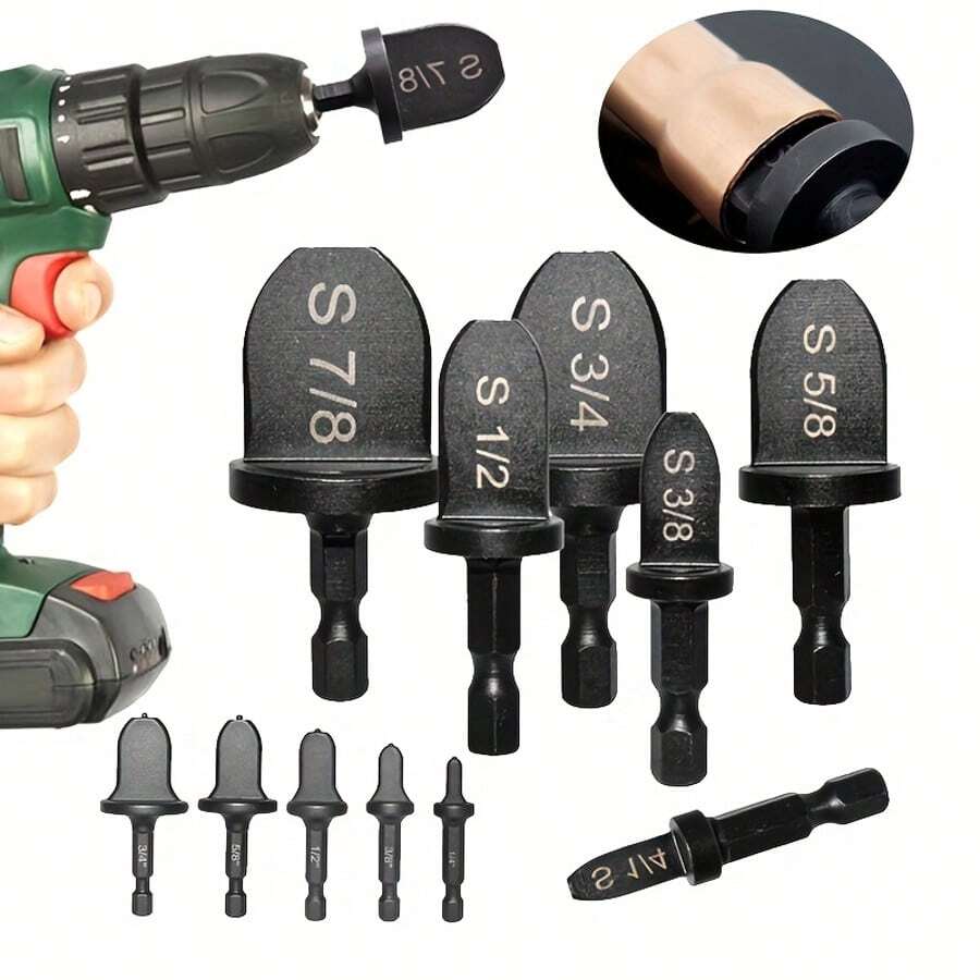 [Copper Pipe Expander Set] Electric Copper Pipe Expander Set - 6pcs Tube Expander, Hole Expander, Swaging Head, Expanding Head, Pipeline Installation Tool Accessories - A - View 1