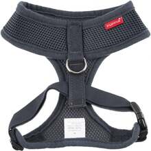 Authentic Puppia Soft Dog Harness, Red - Medium - Black and White - View 2
