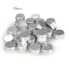 25packs 10g Aluminum Tin Jars - Durable Stylish Metal Containers Perfect For Face Care, Eye Cream, Lip Balm Gloss - View 1