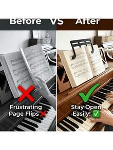 3D Printed Sheet Music Clip, Suitable For Piano, Guitar And Violin - Large Capacity Sheet Music Clip, Can Firmly Hold Sheet Music, Convenient For Reading, Perfect Gift For Music Lovers - Multicolor - View 8