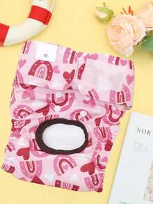 3pcs Random Color Washable Reusable Premium Female Dog Diapers, Medium, Large, Small Dog Suitable, Puppy Suitable, Heat Cycle Use (3pcs) - Multicolor - View 9