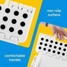 yoonispro 1pc Heavy Duty Folding Step Stool 7.5-18 Inch For Adults, Foldable & Storable Plastic Stool With Non-Slip Surface, Suitable For Kitchen, Bathroom, Bedroom (White, 7.5/9/11/13/16/18 Inch) - White - View 3
