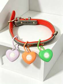 1pc/3pcs Heart-Shaped Pet LED Glowing Pendant, Night Anti-Lost Collar Charm, Universal For Cats And Dogs - Multicolor - View 8