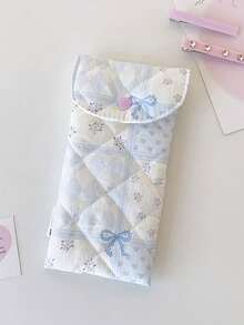 Fashionable Korean-Style Ditsy Floral Eyeglass Bag; Quilted Patchwork Printed Eyeglass Case; Suitable For Fashion Glasses, Eyeglass Accessories Or As Decorative Pendant - Multicolor - View 16