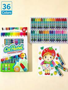 36/24/12 Colors Student Oil Pastel Crayons, Rich And Vibrant Colors. Washable Design, Easily Cleaned From Stains. Suitable For Children's Daily Doodling, Creative Painting, And Various DIY Crafts, Perfect For Home And Classroom Art - Sets - View 3