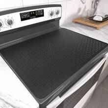 Stove Top Cover For Electric Stove- Range Covers For Electric Stove,Silicone XXL Dish Drying Mat, Glass Cooktop Covers, Flat RV Range Top Mats Kitchen Essentials Kitchen Decor(Black, 28"X20") - 28in X 20in - View 9