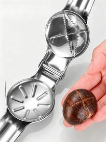 1pc Durable Stainless Steel Chestnut Cracker Walnut Cracker Sheller - Mixed Color Nut Cracker And Nut Sheller - Kitchen Gadget, Easy Shelling - Multiple Styles - View 5