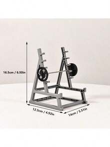 Mini Gym Squat Rack Pen Holder, Realistic Barbell Plate Design Desktop Storage Pen Holder, Multi-Layer Stationery Organizer, Fun Fitness Theme Pen Holder, Birthday Gift, Creative Gift, Decoration, Holiday Gift, Halloween Gift - Multicolor - View 4