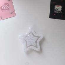 1件裝閃亮幸運星星設計手機背部手柄,可伸縮摺疊手持支架,多功能便攜手機架,時尚甜美風手機裝飾,輕巧免持桌面支撐架 - 彩色 - 查看 6