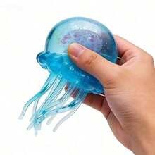 Ny Jelly Squeeze Glitter Jellyfish mjuk gummileksak, ultrastark klämbar sensorisk stresslindrande leksak, högkvalitativt mjukt elastiskt hållbart geléliknande transparent material, kontorsavkoppling, squishy sak. Examenspresent, present till kvinnliga och manliga vänner, denna stresslindrande leksak kan hjälpa dig att minska stress i vardagen, lämplig för spel och festfavoriter, även som present eller festfavorit - Multifärgad - Visa 11