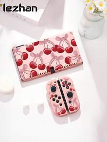 Protective Case Compatible With Switch 2nd Generation (2025), 1pc Pink Cherry Bow Pattern Protective Case, Compatible With Switch 2/Switch NS/Switch OLED/Lite, Compatible With Switch Game Console Accessories, Full Set, Storage Bag, Card Slot Dock Shell, Switch Protective Case, Best Gift Compatible With Switch Players - Multicolor - View 19