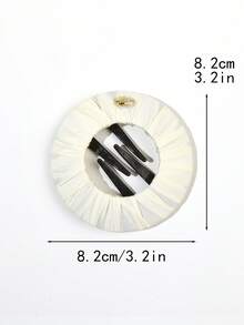 1pc Milky White Solid Color Creative Round Large Disc Hair Claw Clip, Sports Hair Clip, Zero Pressure No-Feel Non-Irritating Flat Anti-Collision Design, Full Back Head Bun Half-Up Hairstyle Clip, Suitable For Driving, Running, Yoga, Fitness, Daily Commute, Casual Fashion Hair Accessory - milky white - View 5