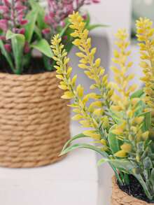 3pcs/Set Lavender, Red Berry Pumpkin Maple Leaf Grass Mound Seagrass Rope, PE Material, One Set Three Colors, Artificial Plants, Artificial Flowers, Suitable For Outdoor Garden, Wedding Seasonal Decoration, Autumn Thanksgiving, Handmade Decoration, Harvest Festival, Halloween, Christmas Decoration, Seasonal Decoration - Multicolor - View 10